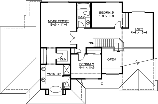 Upper/Second Floor Plan:88-234
