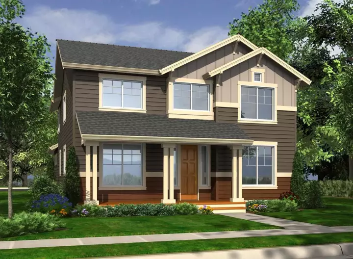 Craftsman house plans 88-238 - front exterior, 2,191 sq ft, 4 bed, 2 bath house plans | Monster House Plans
