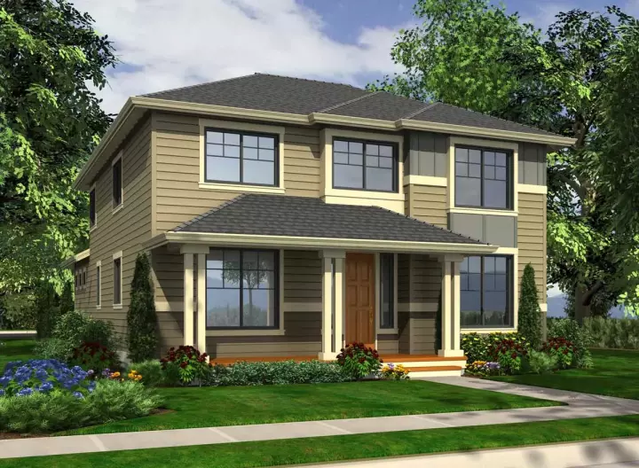 Northwest house plans 88-239 - front exterior, 2,191 sq ft, 4 bed, 2 bath house plans | Monster House Plans