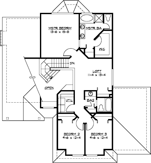 Upper/Second Floor Plan:88-240
