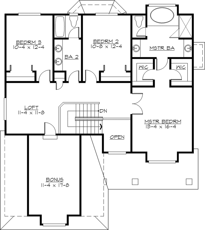 Upper/Second Floor Plan:88-242