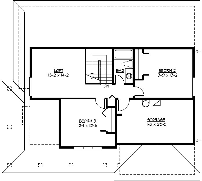 Upper/Second Floor Plan:88-245