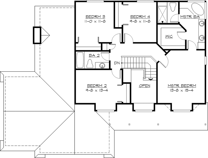 Upper/Second Floor Plan:88-254