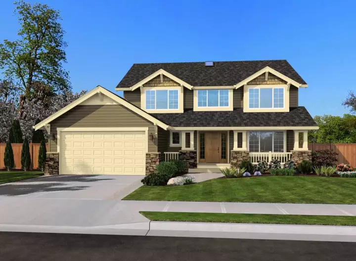 Craftsman house plans 88-255 - front exterior, 2,306 sq ft, 4 bed, 2 bath house plans | Monster House Plans