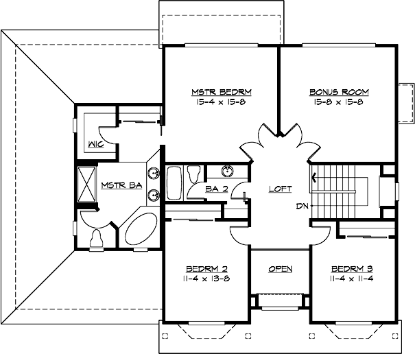 Upper/Second Floor Plan:88-261