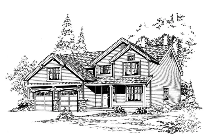 Country house plans 88-268 - front exterior, 2,819 sq ft, 3 bed, 2 bath house plans | Monster House Plans
