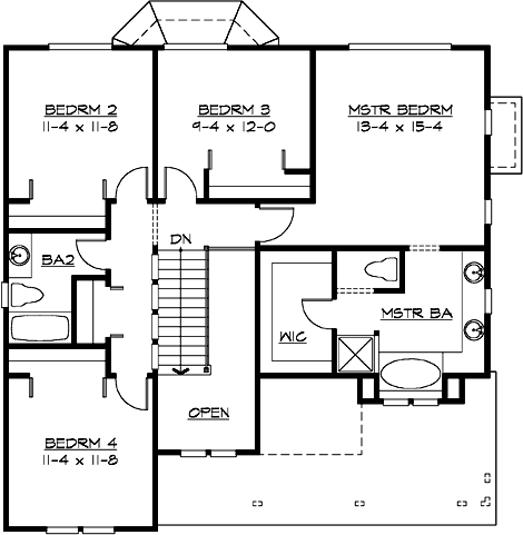 Upper/Second Floor Plan:88-272