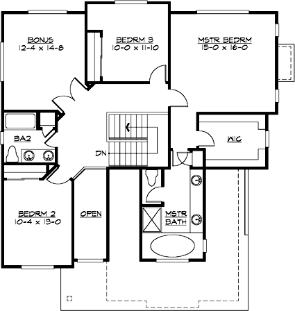 Upper/Second Floor Plan:88-275