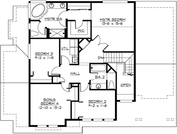 Upper/Second Floor Plan:88-281