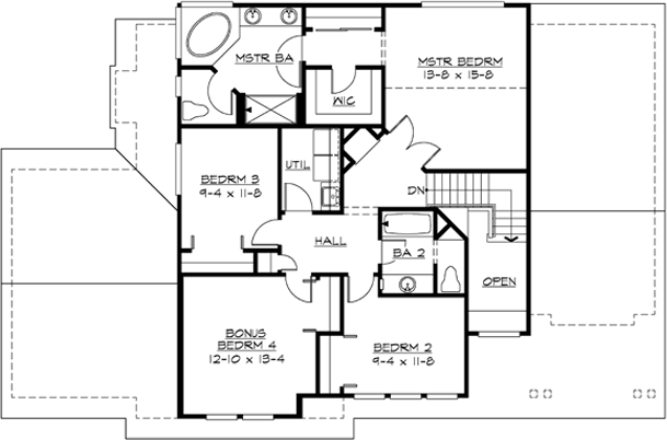 Upper/Second Floor Plan:88-282