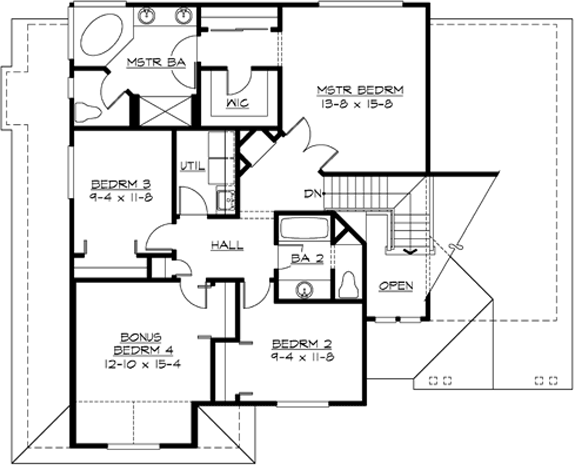 Upper/Second Floor Plan:88-283