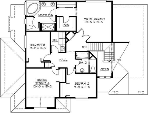 Upper/Second Floor Plan:88-284