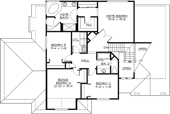 Upper/Second Floor Plan:88-285