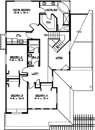 Upper/Second Floor Plan:88-288