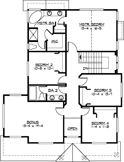 Upper/Second Floor Plan:88-293