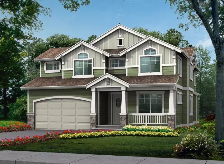 Craftsman house plans 88-294 - front exterior, 2,609 sq ft, 4 bed, 2 bath house plans | Monster House Plans