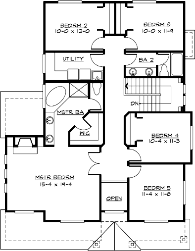 Upper/Second Floor Plan:88-294