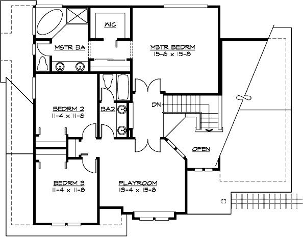 Upper/Second Floor Plan:88-295