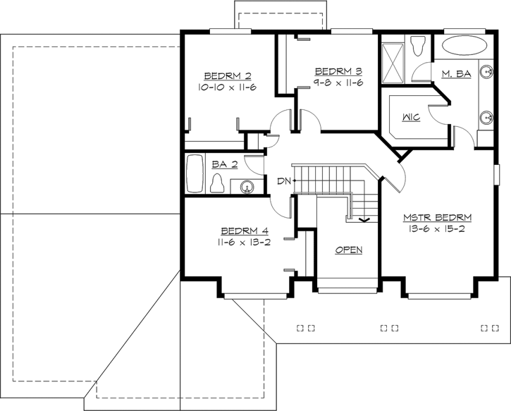 Upper/Second Floor Plan:88-298