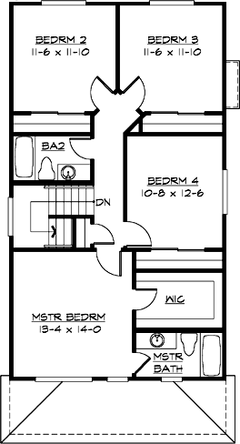 Upper/Second Floor Plan:88-300