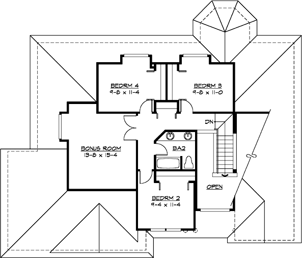 Upper/Second Floor Plan:88-301