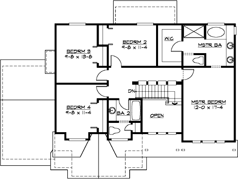 Upper/Second Floor Plan:88-302
