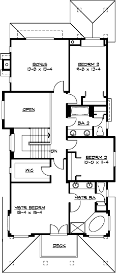 Upper/Second Floor Plan:88-316