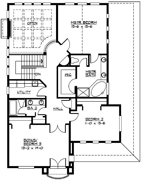 Upper/Second Floor Plan:88-325