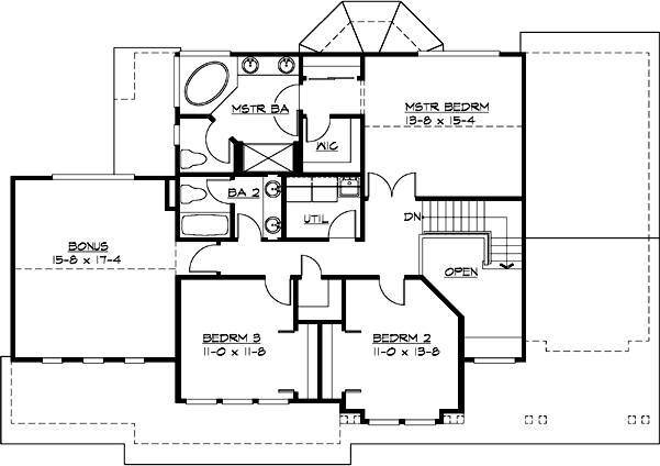 Upper/Second Floor Plan:88-329