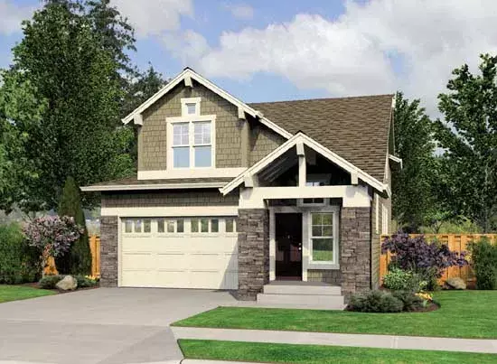 Northwest house plans 88-351 - front exterior, 2,652 sq ft, 4 bed, 3 bath house plans | Monster House Plans