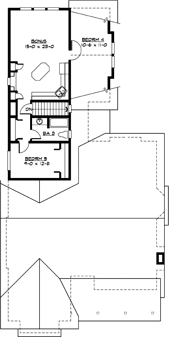 Upper/Second Floor Plan:88-354