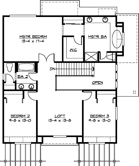 Upper/Second Floor Plan:88-355