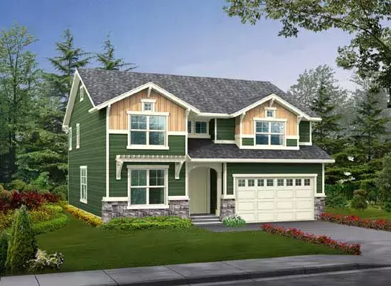 Craftsman house plans 88-358 - front exterior, 3,716 sq ft, 5 bed, 3 bath house plans | Monster House Plans