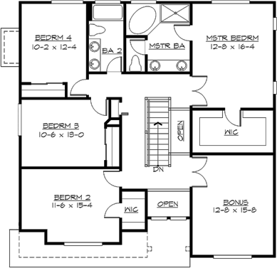 Upper/Second Floor Plan:88-359