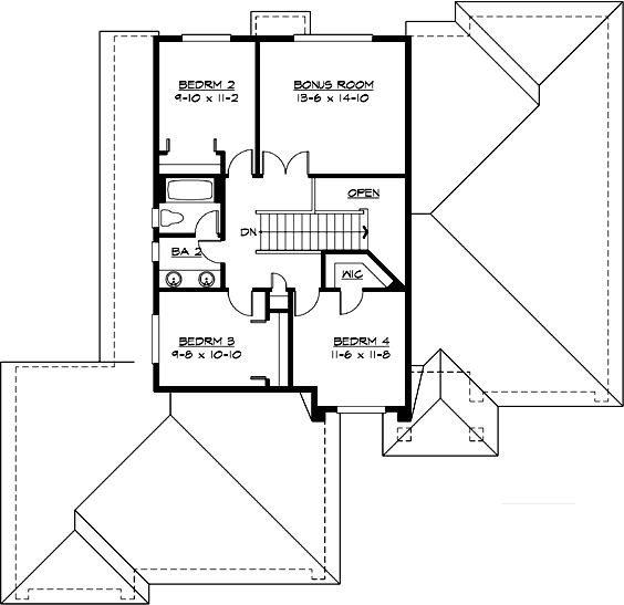 Upper/Second Floor Plan:88-368