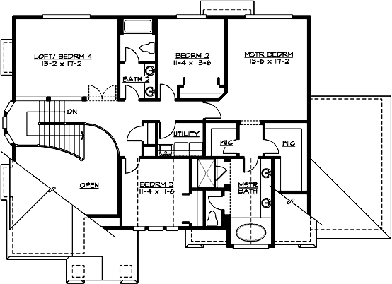 Upper/Second Floor Plan:88-374