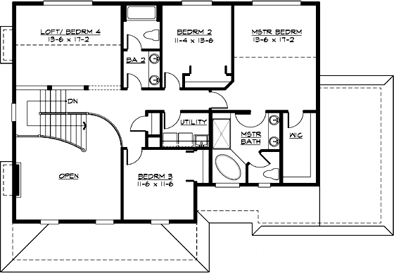 Upper/Second Floor Plan:88-380