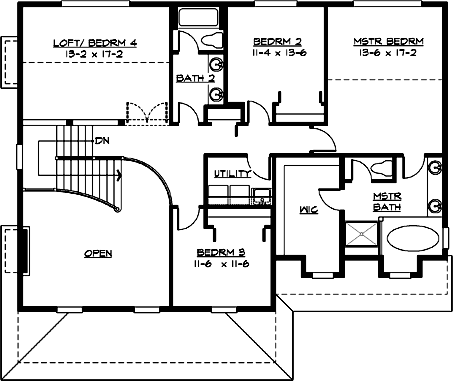 Upper/Second Floor Plan:88-383