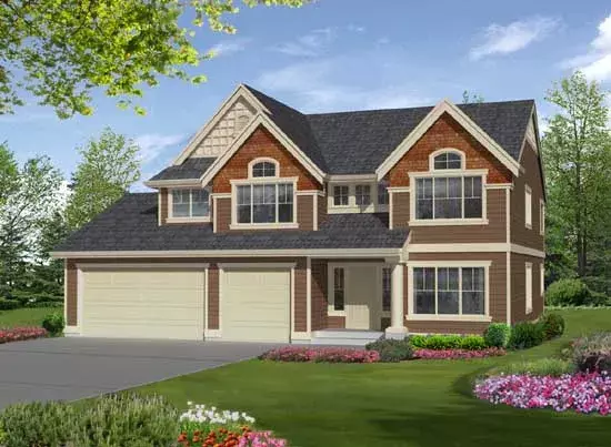 Northwest house plans 88-388 - front exterior, 2,919 sq ft, 4 bed, 2 bath house plans | Monster House Plans