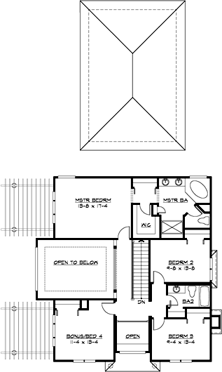 Upper/Second Floor Plan:88-389
