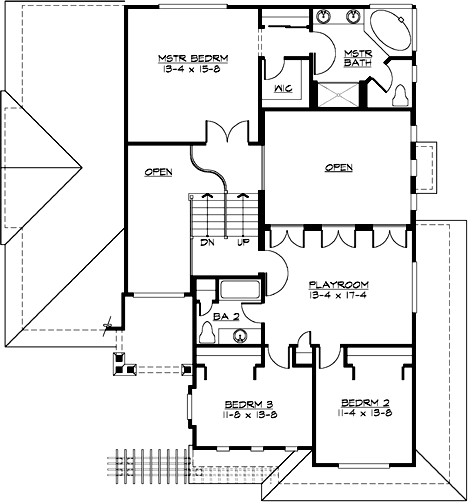 Upper/Second Floor Plan:88-399