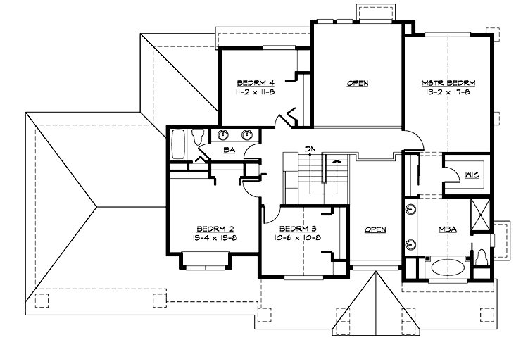Upper/Second Floor Plan:88-407