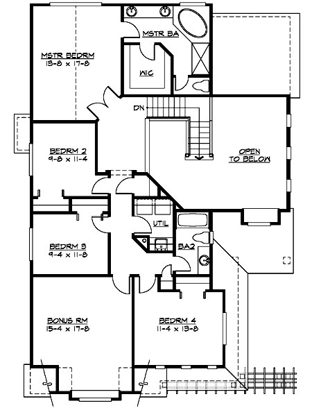 Upper/Second Floor Plan:88-415