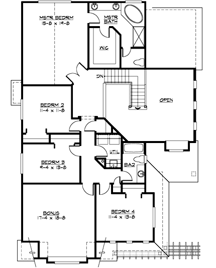 Upper/Second Floor Plan:88-416