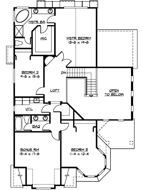 Upper/Second Floor Plan:88-419