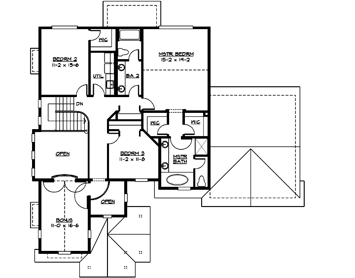Upper/Second Floor Plan:88-430