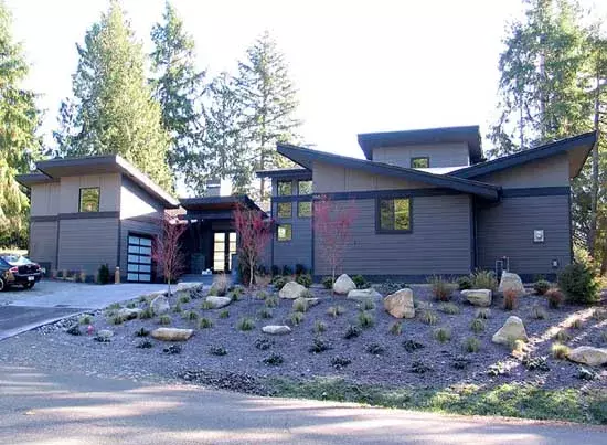 Modern house plans 88-441 - front exterior, 2,829 sq ft, 3 bed, 3 bath house plans | Monster House Plans