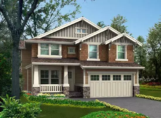 Craftsman house plans 88-453 - front exterior, 2,875 sq ft, 4 bed, 2 bath house plans | Monster House Plans