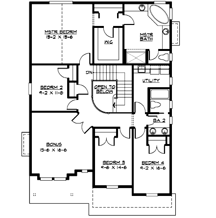 Upper/Second Floor Plan:88-453
