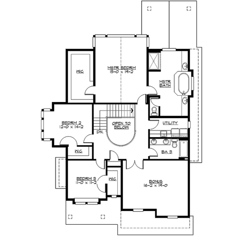 Upper/Second Floor Plan:88-454